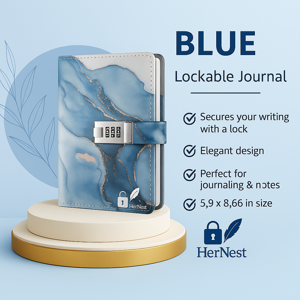Lock Your Thoughts in Style – HerNest Secure Journal in 5 Elegant Colors