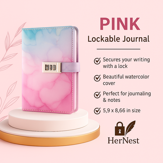 Lock Your Thoughts in Style – HerNest Secure Journal in 5 Elegant Colors