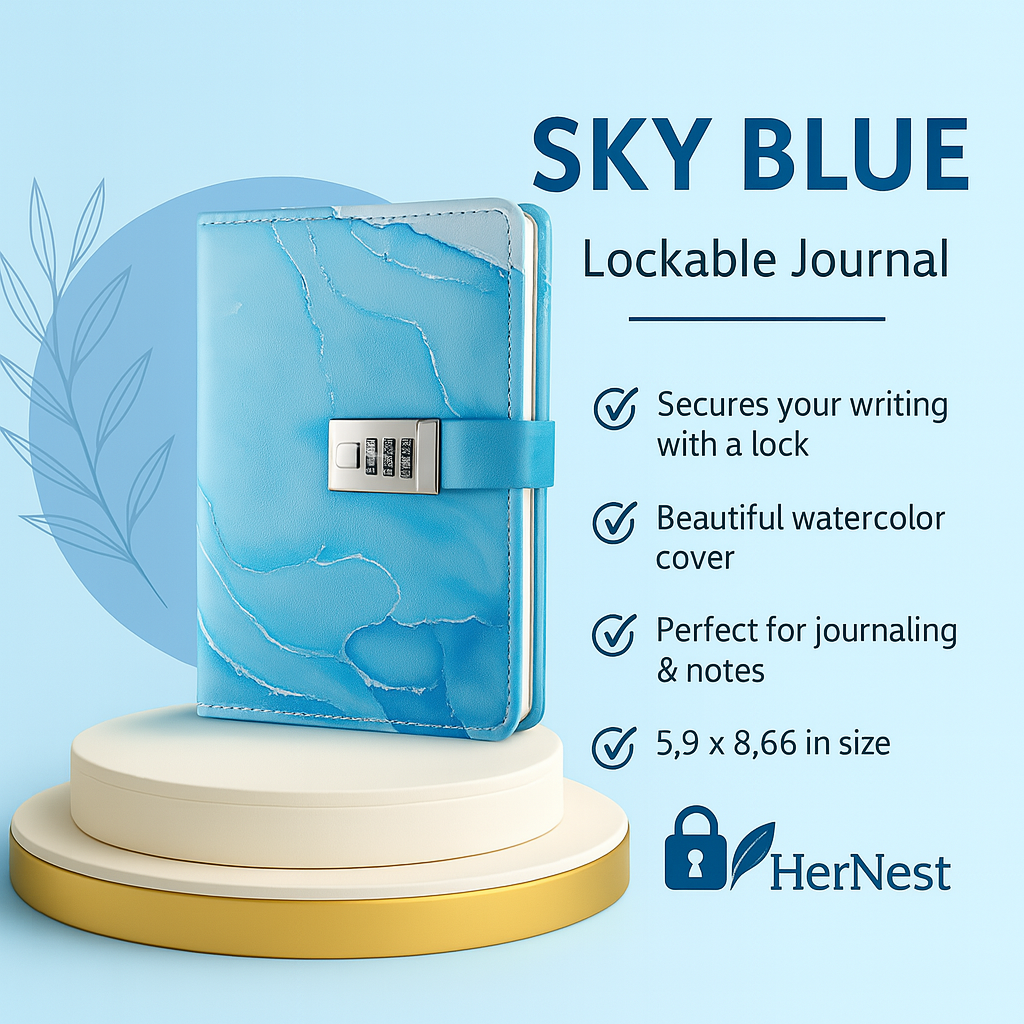 Lock Your Thoughts in Style – HerNest Secure Journal in 5 Elegant Colors