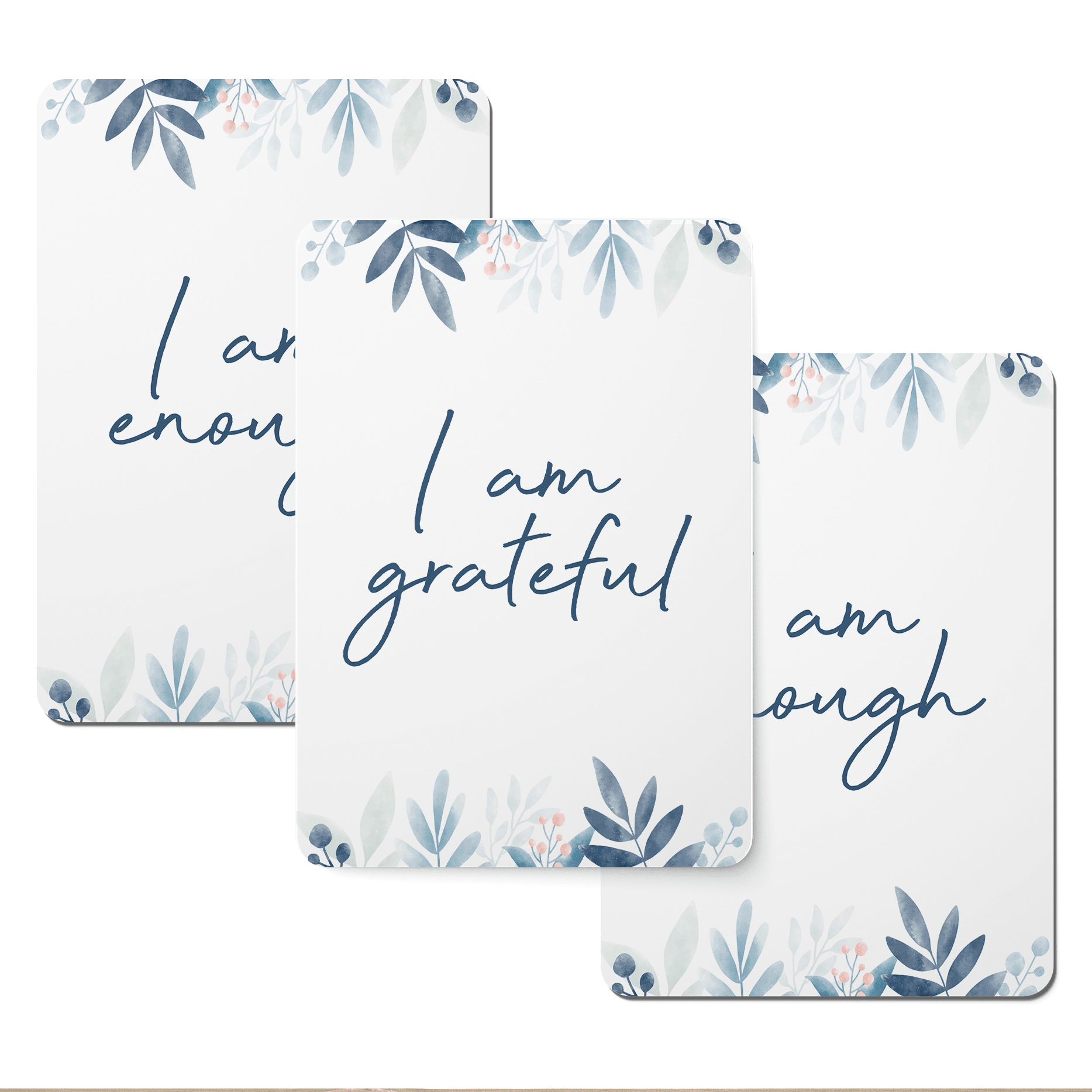 Watercolor Leaves Affirmation Cards - Set of 20-0